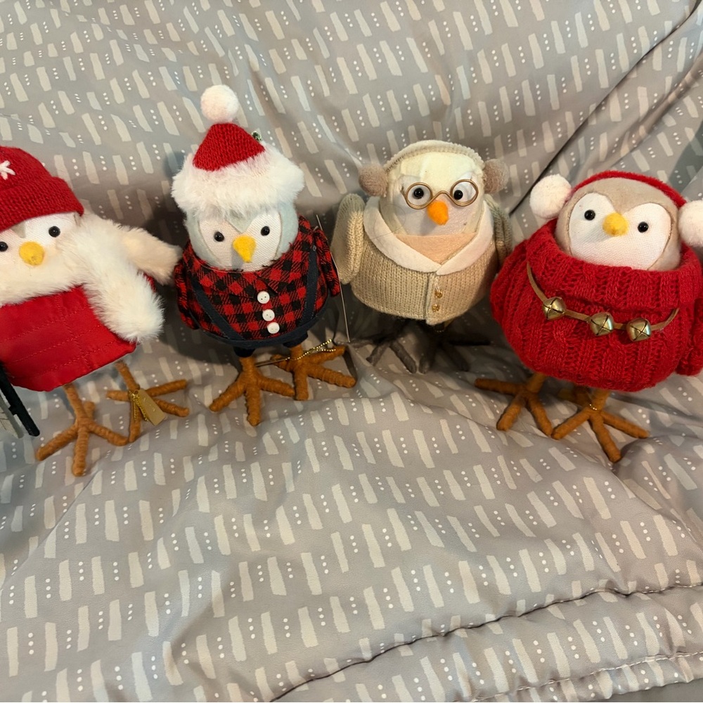 Winter fabric bird Set